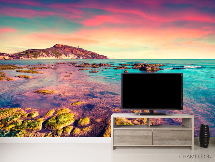 Фотообои розовое море и небо - 2