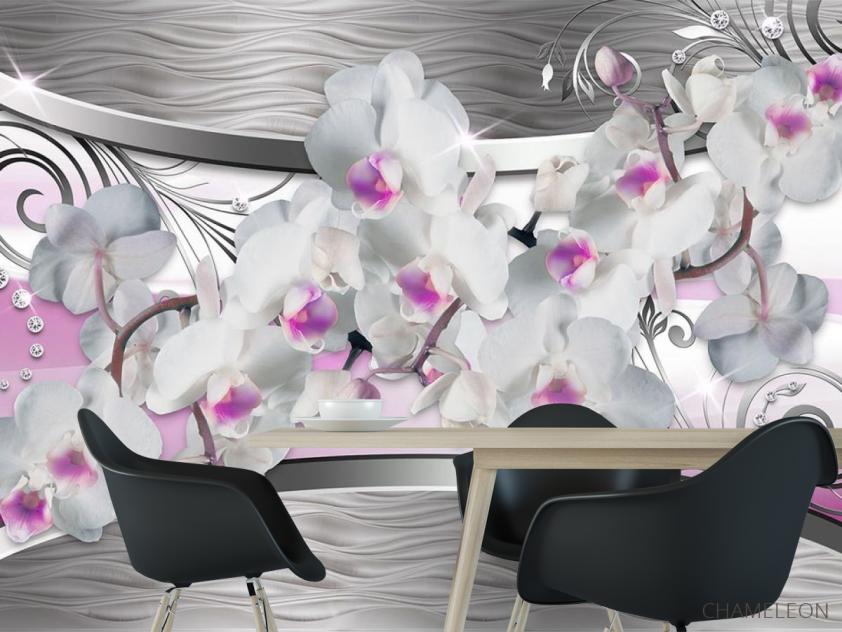 Фотошпалери Орхідея і абстракція 3d - 1