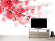 Фотообои Красное цветущее дерево - 2