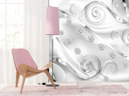 Фотошпалери діаманти на сірих візерунках - 4