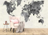 Фотообои Акварельная карта - 4