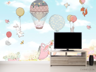 Фотообои Зайки на воздушных шарах - 2