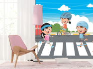 Фотошпалери діти на дорозі - 4