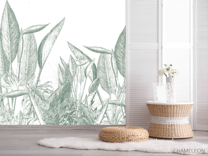 Фотошпалери Тропічні листя зелені - 2