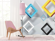 Фотошпалери 3Д квадрати - 4