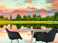 Фотошпалери Ялинки,гори, вода - 1