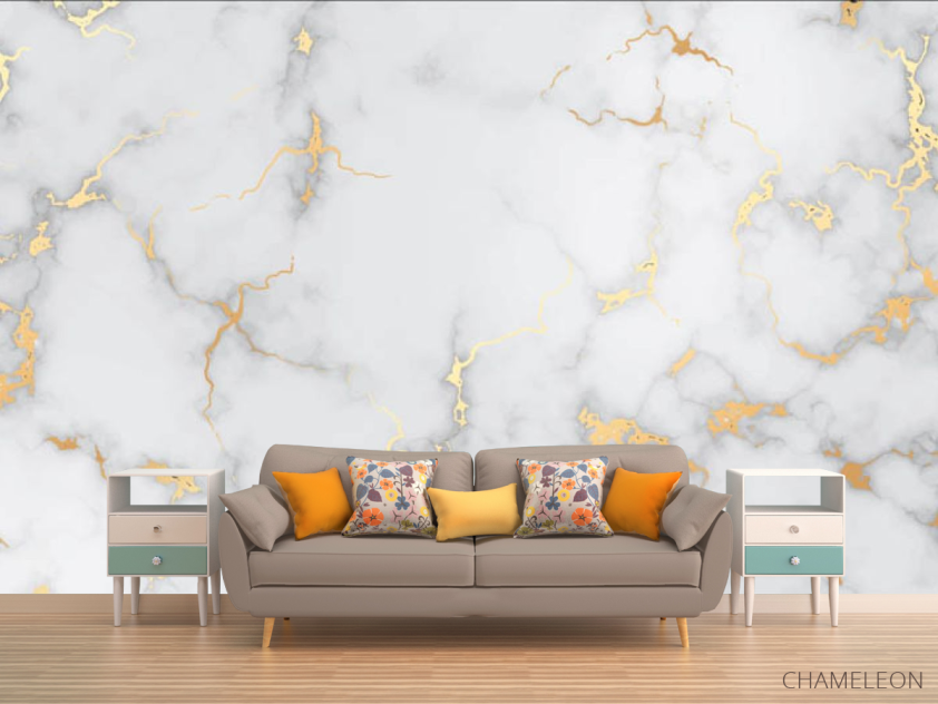 Фотообои Мрамор с золотыми прожилками - 1