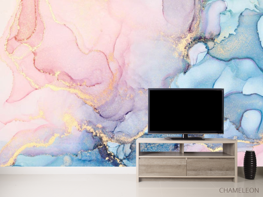 Фотообои Розовый fluid art - 2