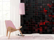 Фотошпалери 3Д стіна з квадратів - 4