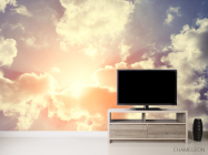 Фотообои сине-оранжевое небо с облаками - 2