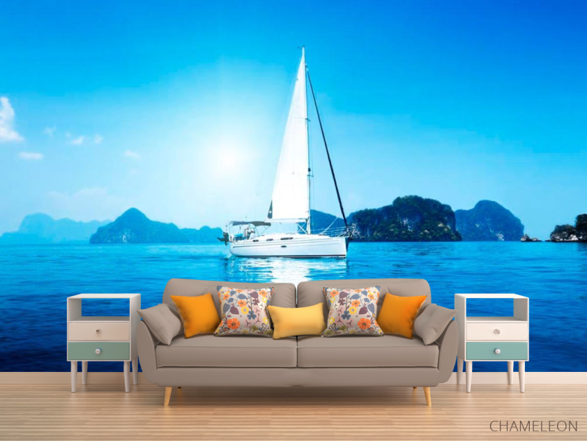 Фотообои Белая яхта - 1