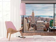 Фотошпалери Вид з вікна у вечірній мегаполіс - 4