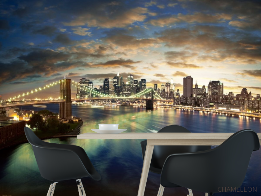 Фотошпалери Ніч, міст, New York - 1