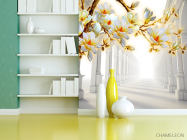 Фотошпалери Тунель з гілкою магнолії - 3