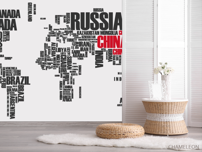 Фотошпалери Карта з країн - 2