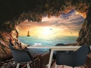 Фотошпалери Вид з печери на море - 1