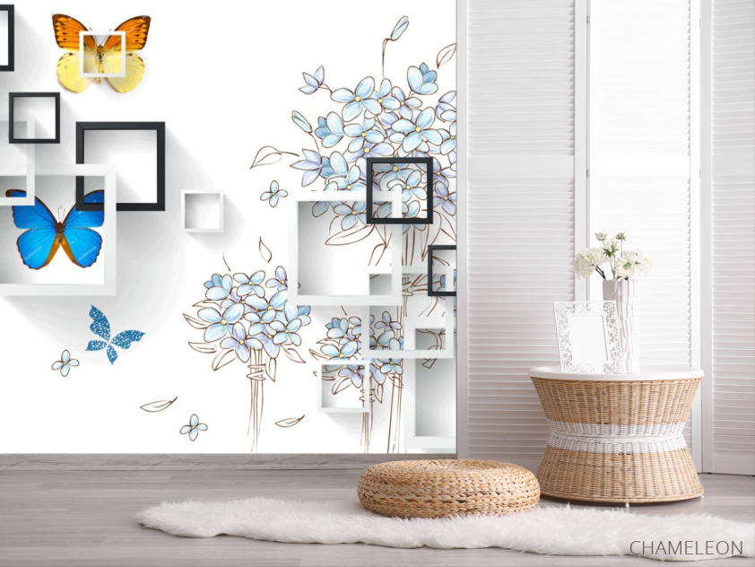 Фотошпалери 3д малюнок з геометрією - 2