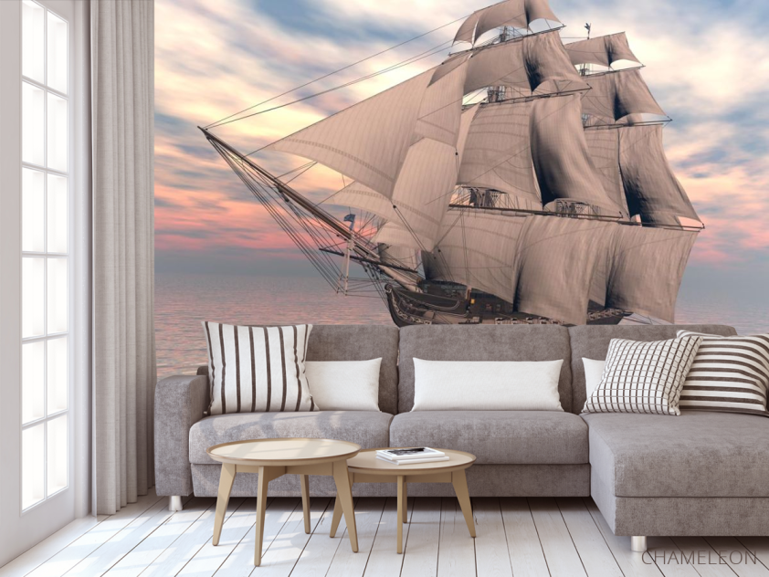 Фотообои Парусник в море - 3