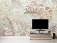 Фотообои Розовые тропические листья - 2