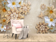 Фотообои 3D цветы - 4