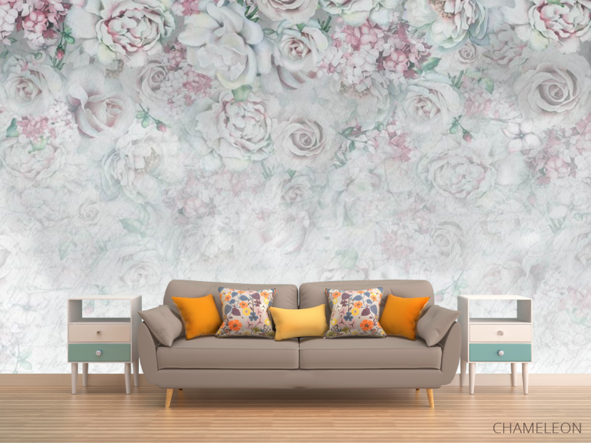 Фотообои Светлые цветы - 1