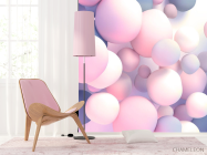 Фотошпалери Рожеві кулі 3д - 4