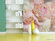 Фотошпалери ніжні квіти з краплями - 3