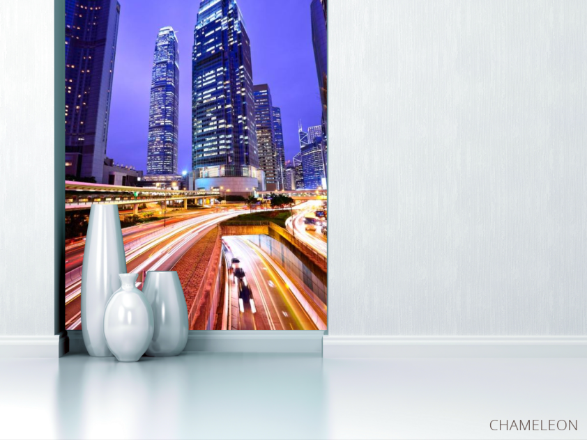 Фотообои Ночь, яркие дороги - 1