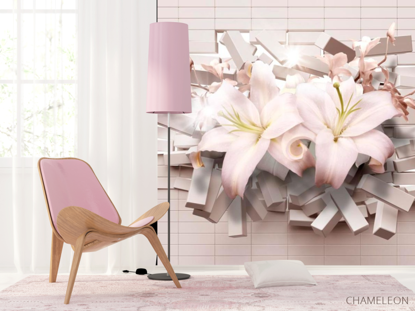 Фотошпалери 3d лілії - 4