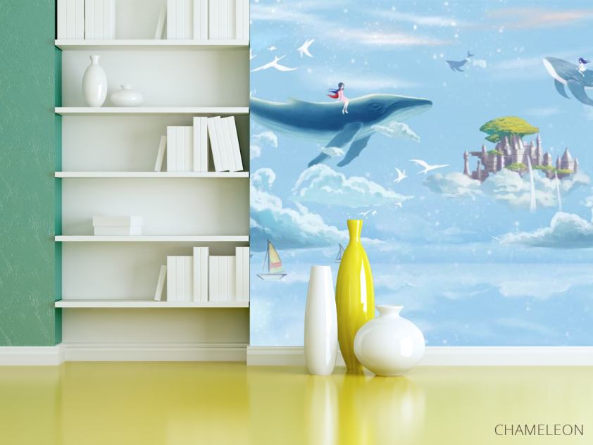 Фотошпалери синій кит - 3