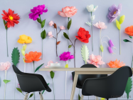 Фотошпалери об'ємні штучні квіти - 1