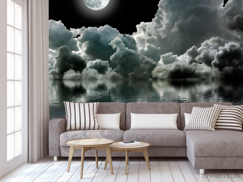 Фотообои Луна над облаками - 3