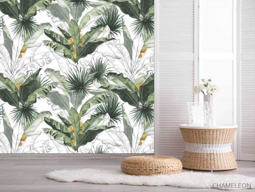 Фотошпалери бананове листя - 2