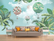 Фотообои Пальмы и воздушные шары - 1