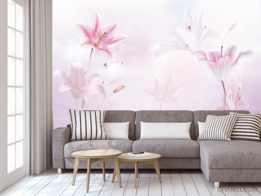 Фотообои Розовые лилии - 3