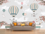 Фотообои животные на воздушных шариках - 1