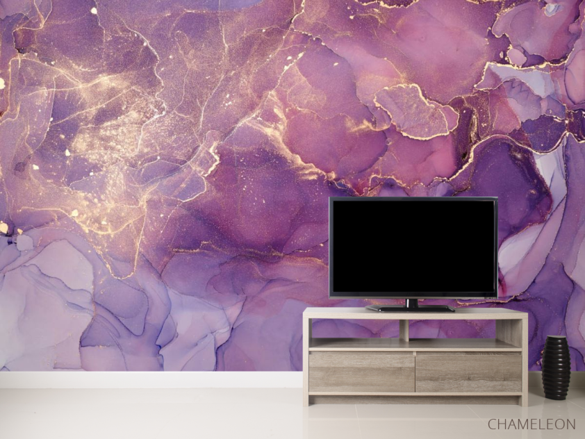 Фотообои Фиолетовый Fluid art - 2