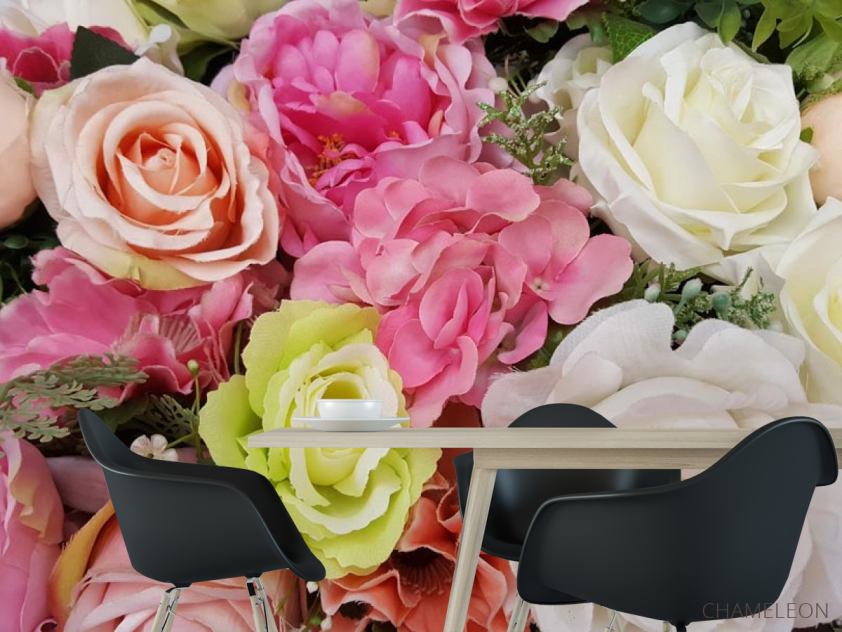 Фотошпалери квіти з тканини - 1