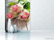 Фотообои розы на деревянном столе - 1