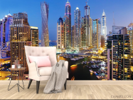 Фотообои необычные здания вечерний город - 4