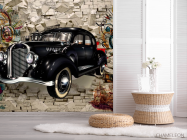 Фотошпалери Ретро машина і стіна - 2