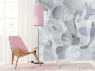 Фотошпалери Геометричні силуети синя - 4