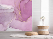 Фотошпалери рожевий флюїд арт - 2