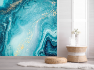 Фотошпалери Fluid Art бірюза - 2