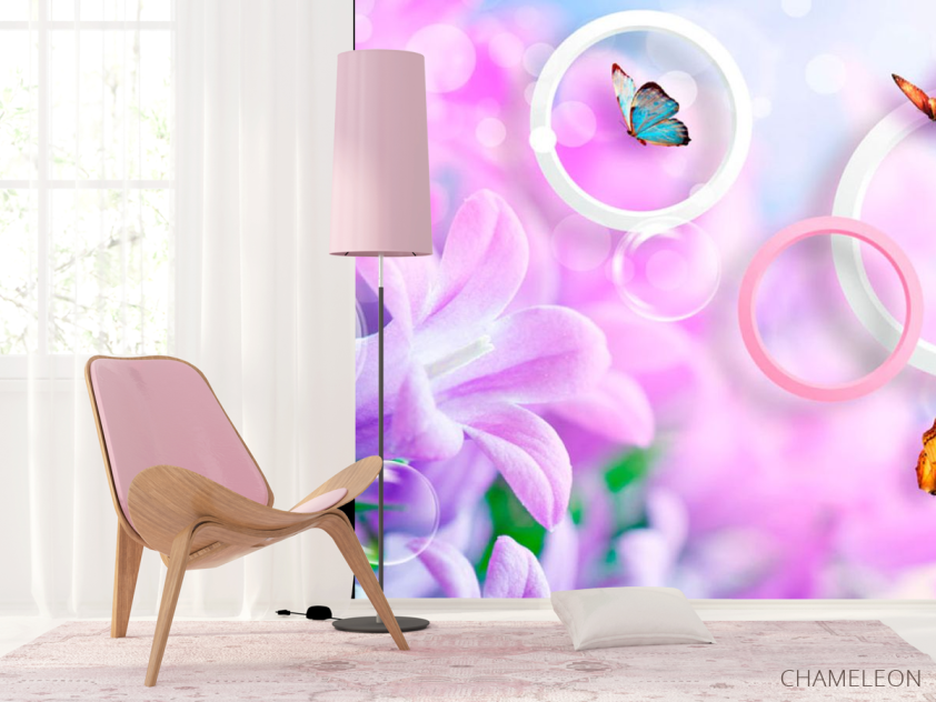 Фотошпалери Бузок і метелики - 4