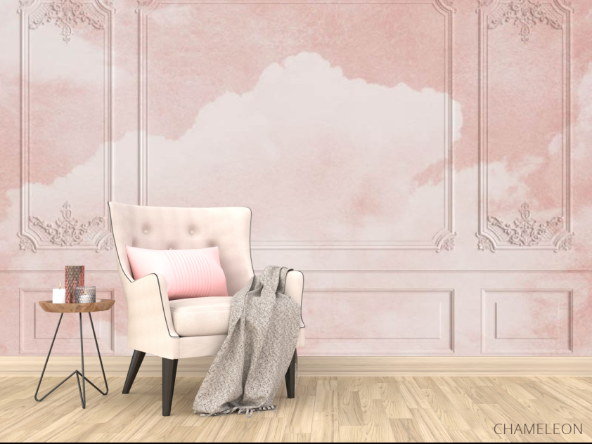 Фотообои 3д стена с розовым небом - 4