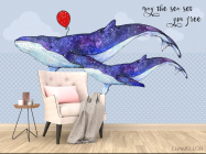 Фотообои Синие киты - 4