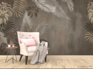 Фотообои Коричневые тропические листья - 4