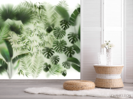 Фотошпалери Тропічні листя за склом - 2