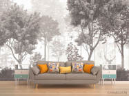 Фотообои Олени и деревья коричневые - 1